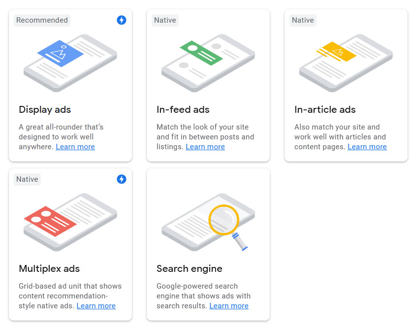 Google Adsense Ad Types