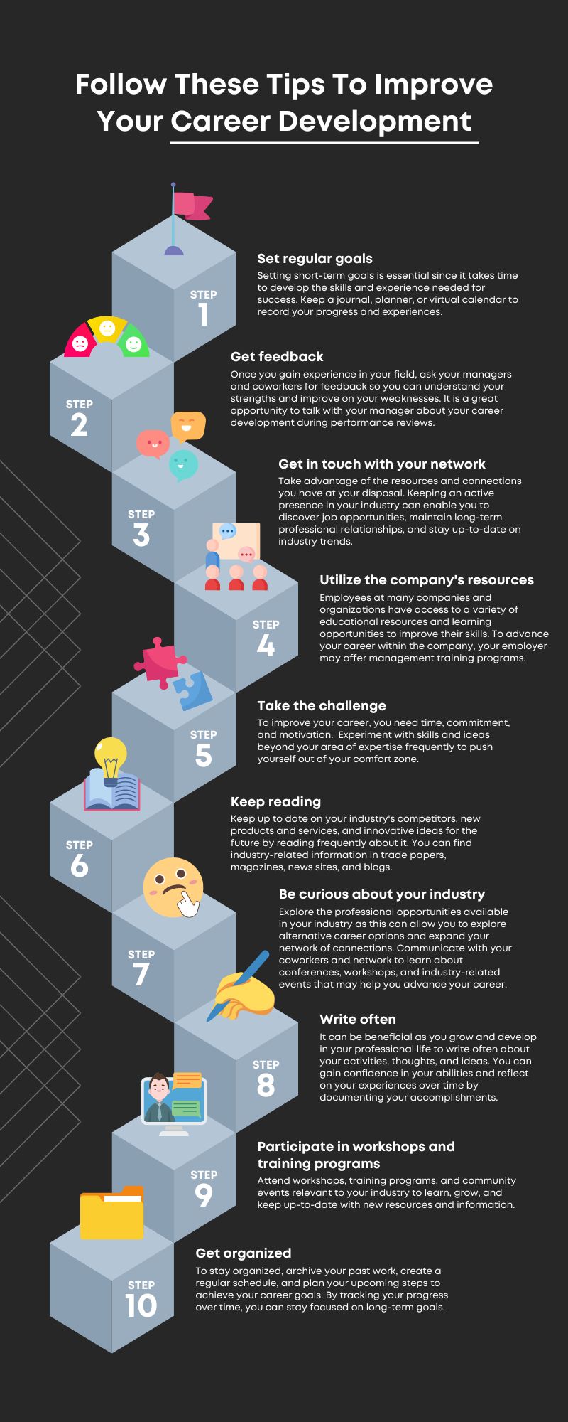 Tips To Improve Your Career Development Infographic